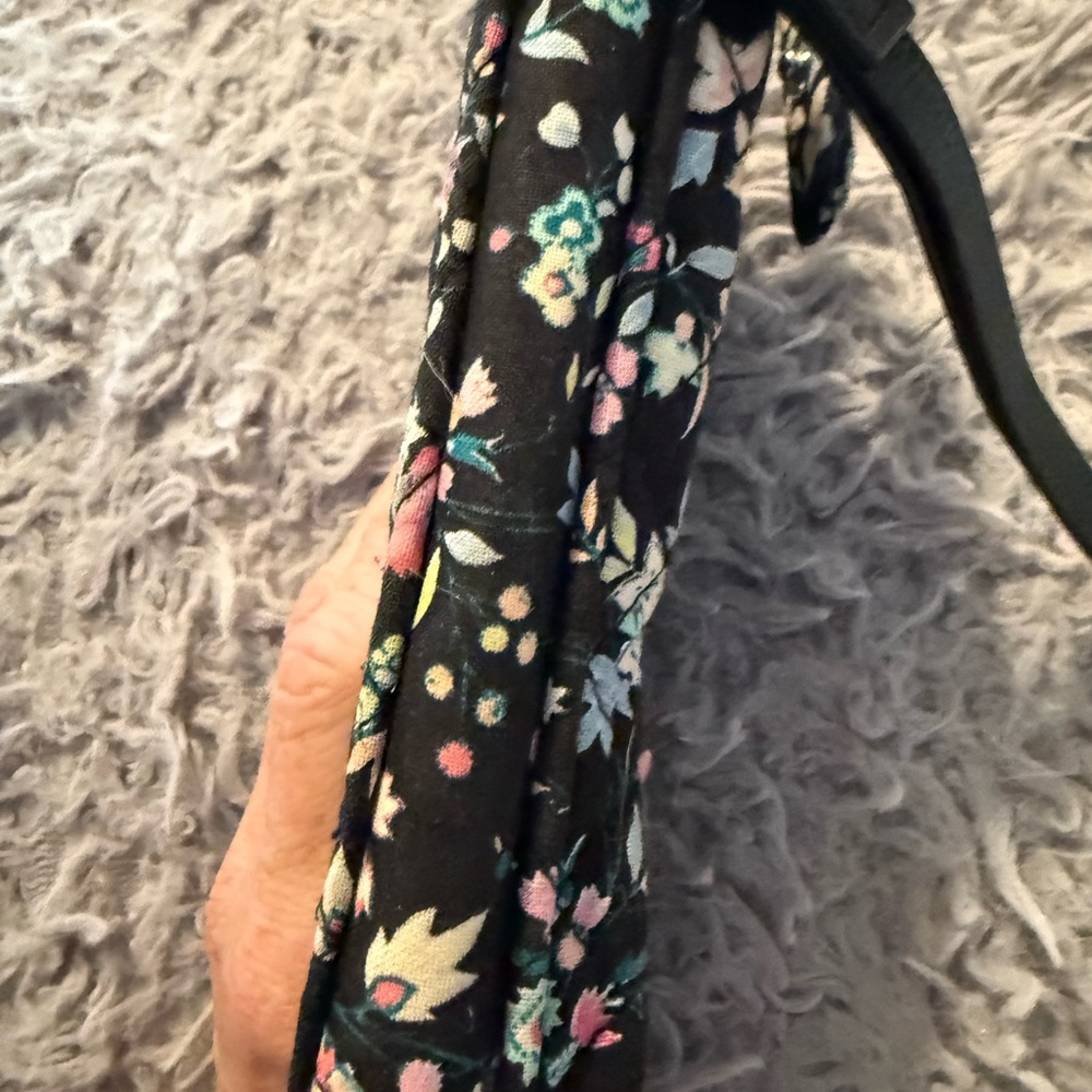 Vera Bradley Black Floral Wristlet - Picture 3 of 5